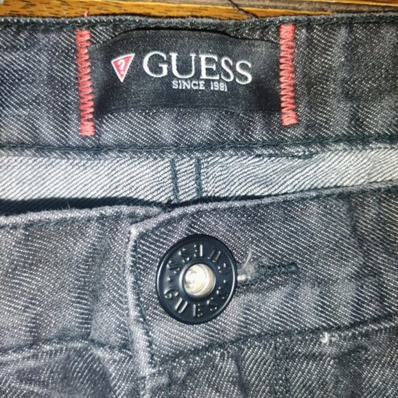GUESS Slim Straight Del Mar Fit Men's Black Jeans Size 38/30 - Picture 3 of 11